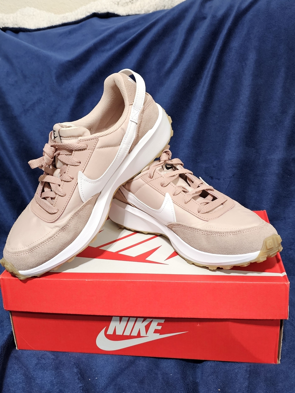 Nike Women's Beige  White Retro Runner Sneakers